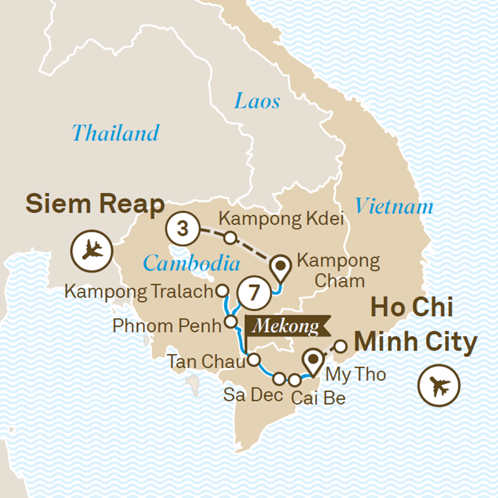 Routenplan Mekong